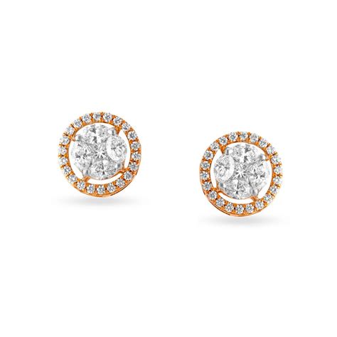 Glamorous Diamond Stud Earrings