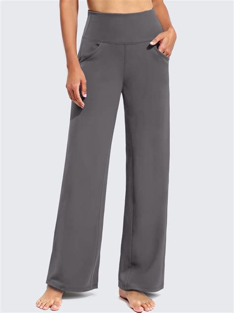 Rosvigor Wide Leg Yoga Pants Women High Waisted Pants Loose Casual ...