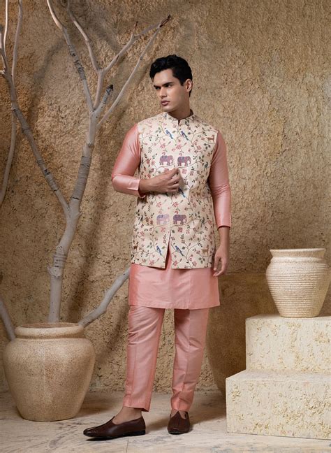 Jungle Jaal Jacket Kurta Set – Darshika Menswear