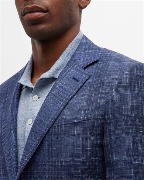 Canali Men's Tonal Plaid Sport Coat | Neiman Marcus