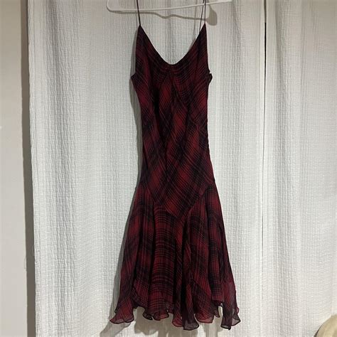 Ralph Lauren Plaid Midi Dress labeled size 10 but... - Depop