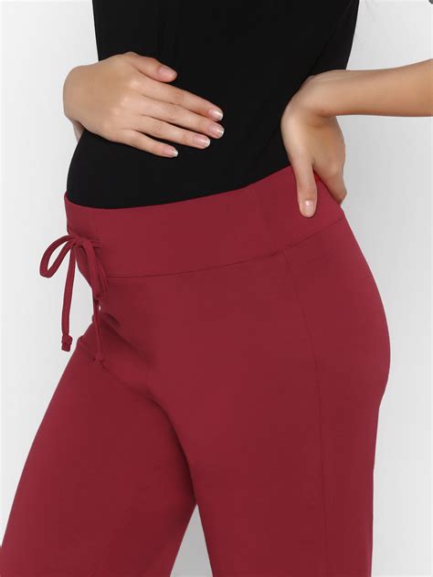 2pc. Maternity Pajama + T-Shirt Set - Maroon