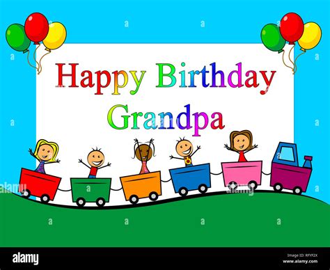 Happy Birthday Grandpa Card As Surprise Greeting For Grandad. Best ...