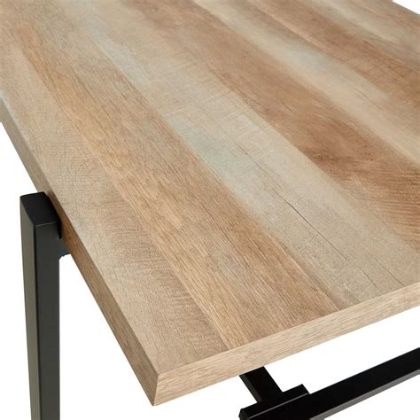 Found & Fable Loggy Wood & Metal Dining Table, 71"
