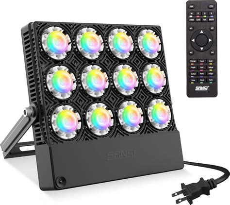 Buy SANSI Led Flood Light 500W Equivalent,RGBW Outdoor Color Changing ...