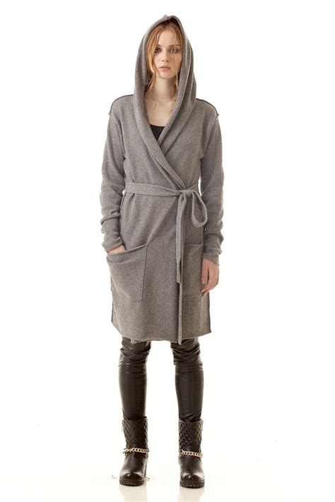 Long cashmere cardigan EDITH - softest sweater with hood - Krista Elsta