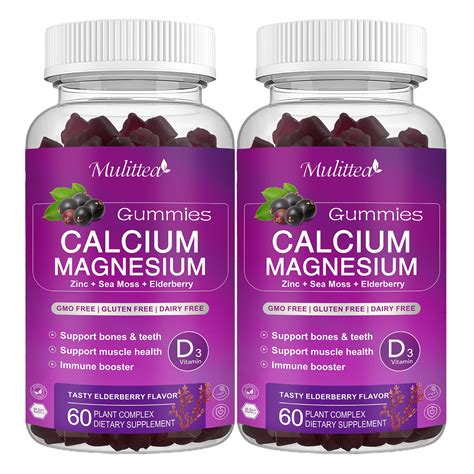 Buy Calcium Magnesium Zinc Gummies with High Absorption Magnesium ...