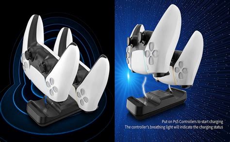 Microware Charging Dock for PS5 Controller, DualSense Charger for ...