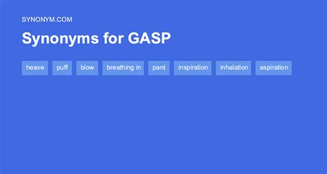 Another word for GASP > Synonyms & Antonyms