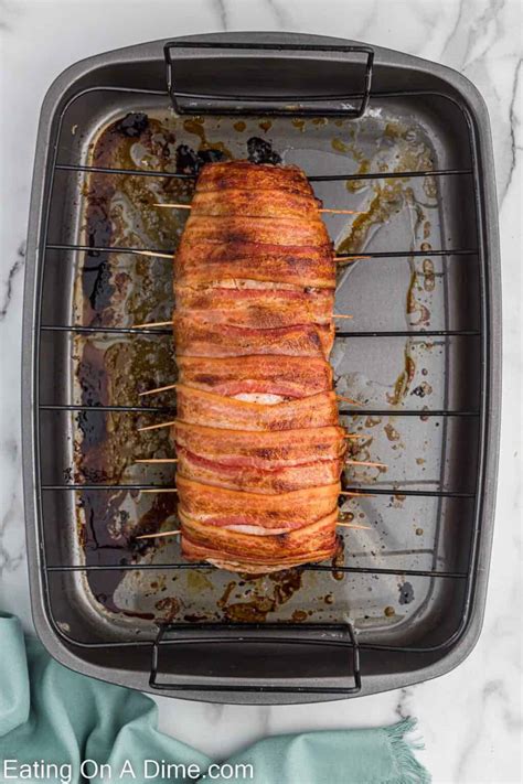 Bacon Wrapped Pork Loin Recipe - Eating on a Dime