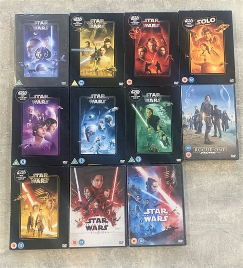 STAR WARS COMPLETE 11 MOVIE COLLECTION Boxset (DVD) 1 2 3 4 5 6 7 8 9 ...