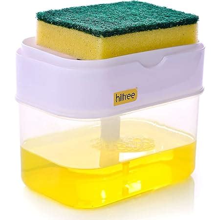 Nyarra Soap Dispenser for Kitchen with Sponge Holder 300ml, Hollow ...