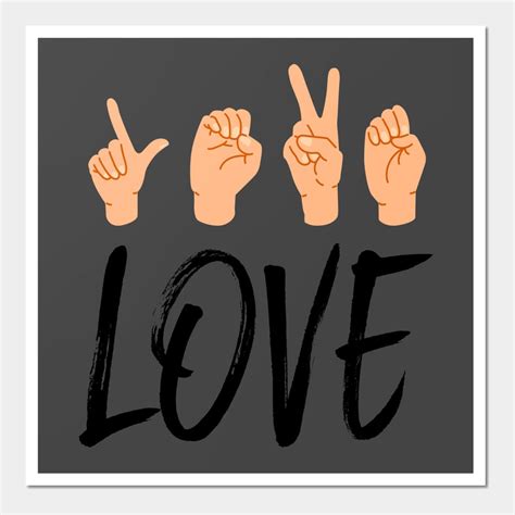 Love - Sign Language Wall Art Print