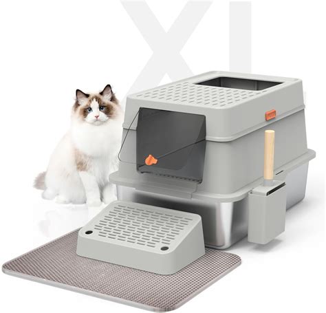 Suitchi Stainless Steel Cat Litter Box,XL Enclosed Cat India | Ubuy