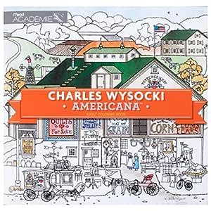 Adult Coloring Book: Charles Wysocki Americana by Mead Academie, Stress ...