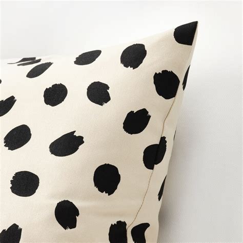 ODDNY cushion cover, off-white/dot pattern black, 50x50 cm (20x20") - IKEA