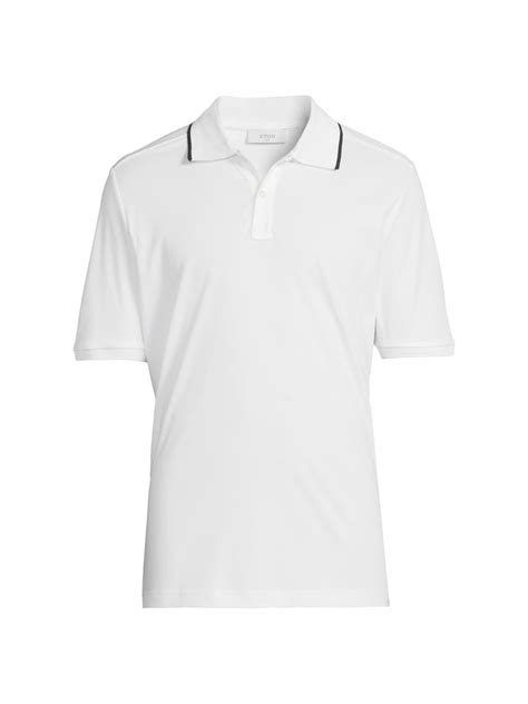 Shop Eton Tipped Collar Jersey Polo Shirt | Saks Fifth Avenue