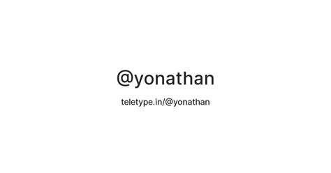 @yonathan — Teletype