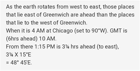 What is the longitude of a place where the local time is 1.15 pm when ...