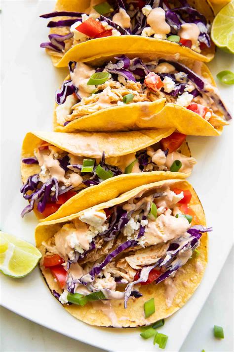 Healthy Chicken Tacos Recipe Slow Cooker Chicken Tacos
