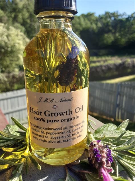 Organic Hair Oil| Hair Serum With Rosemary, Castor Oil and Peppermint ...