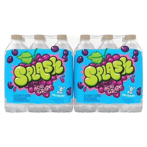 Buy Splash Blast, Flavored Water Beverage, Acai Grape Flavor, 16.9 Fl ...