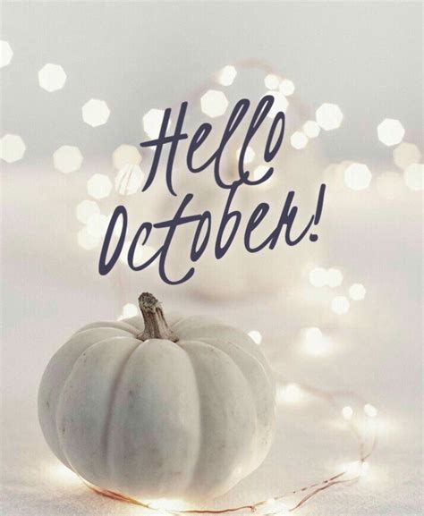 Happy October everyone! “I
