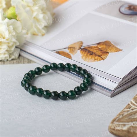 Buy Green Aventurine Dark Bracelet (Good Luck Stone) Online in India ...