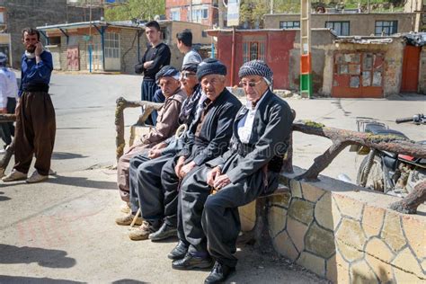 A group of Kurdish men with traditional clothing, Hawraman