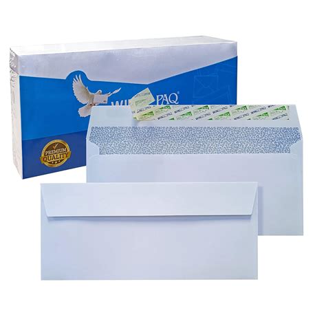 #10 White Security Tinted Peel & Seal Business Mailing Envelopes WINPAQ ...
