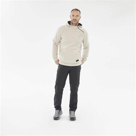 Men's Hiking Hooded Fleece Sweatshirt - MH100