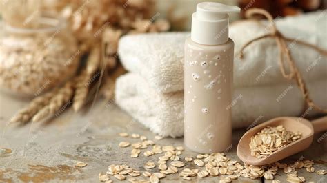 Premium Photo | Soothing Oatmeal Body Wash