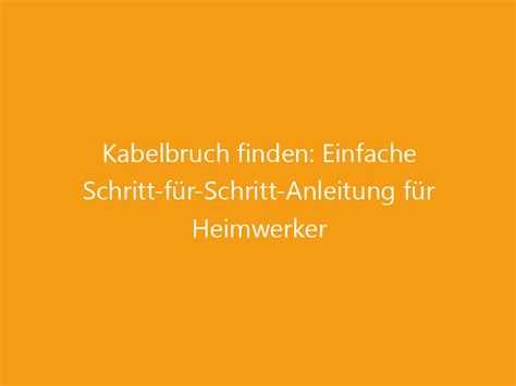 Image result for Tutorial Deutsch Kabelbruch