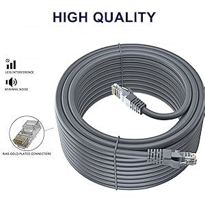 FEDUS 300 Meter Heavy Duty Outdoor Cat6 Cable Weatherproof/UV Resistant ...