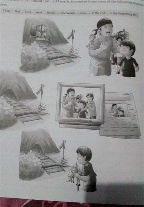 Carefully study the following jumbled up pictures which tell a story ...