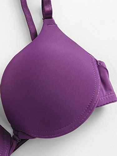 Buy Adjustable Strap Full Coverage Bra Padded Bra (Large, Purple) at ...