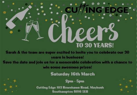 Cutting Edge 30 years , 103 Rownhams Road, SO16 5EB Southampton, United ...