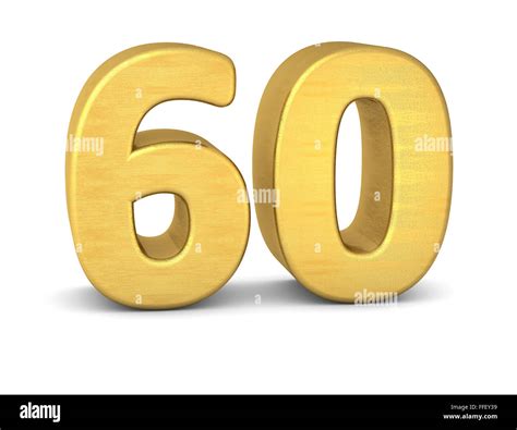 3d number 60 gold Stock Photo: 95600269 - Alamy