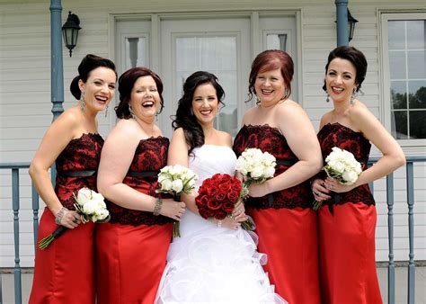 Red And Black Lace Wedding Dresses