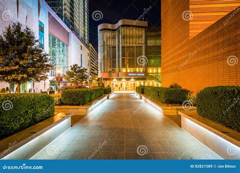 The Knight Theater at Night, in Uptown Charlotte, North Carolina ...