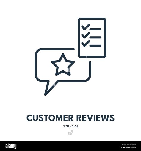Customer Reviews Icon. Feedback, Rating, Client. Editable Stroke. Simple Vector Icon Stock ...