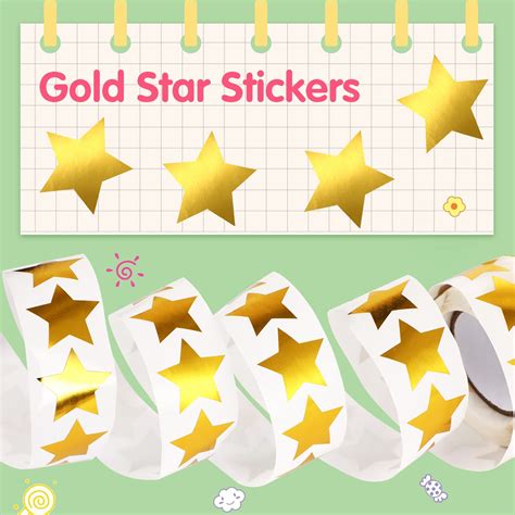 Snapklik.com : Gold Star Stickers,1 Inch Gold Star Stickers For Kids ...
