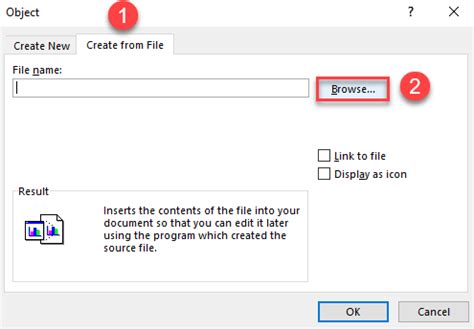 Image result for How to Embed File in Excel