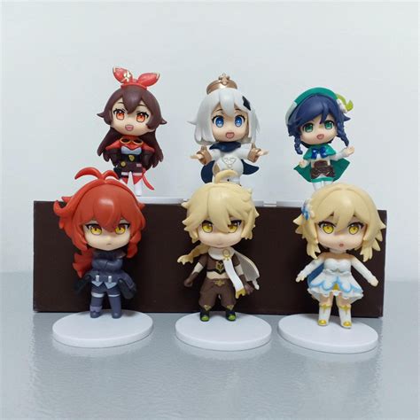 Buy QWYU 6pcs/Set Anime Figure Pon Action Figure Klee/Pon/Barbatos ...