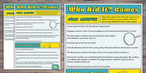 Who Did It? - Active Group Game | Twinkl Party