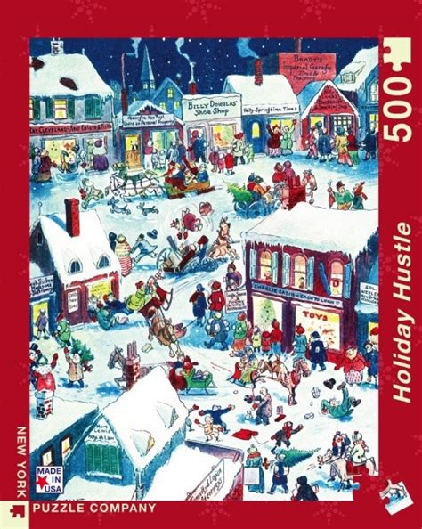 Holiday Hustle Jigsaw Puzzle: 500 Pieces : New York Puzzle Co.: Amazon ...