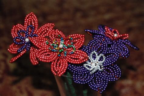 Antique Beaded Flowers at Juan Borger blog