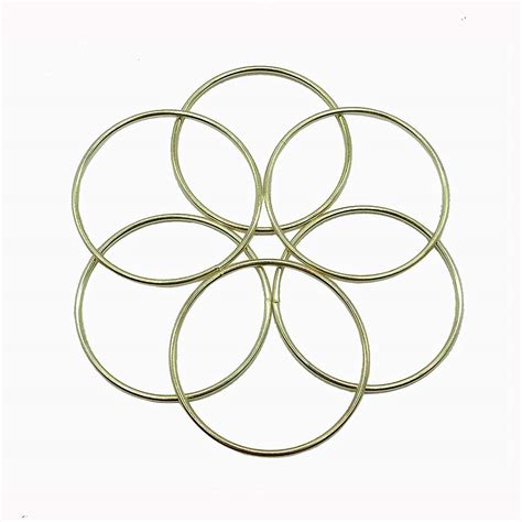 PEPRMROE 6 Pcs 3 Inch Gold Metal Rings Hoops Macrame Ring for Dream ...