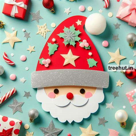 Christmas Santa Cap Paper Craft Ideas, Christmas Decoration Ideas for ...