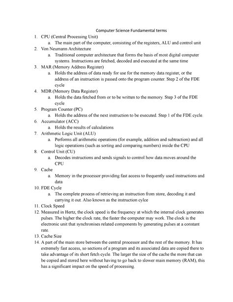 Computer Science Terms and Definitions 的图像结果